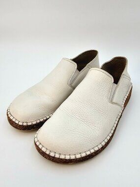 Birkenstock Callan White Leather Mules Slip On Casual Shoe Womens EU 38 US L7 M5